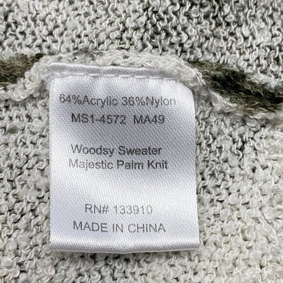 SHOW ME YOUR MUMU Women Woodsy Sweater Sz XXL Green Majestic Palm Knit 79-4 - Picture 7 of 11